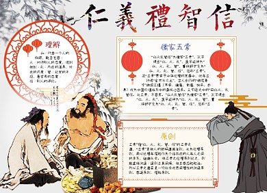 儒家仁义礼智信小报