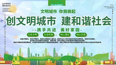 创建文明城市公益宣传展板