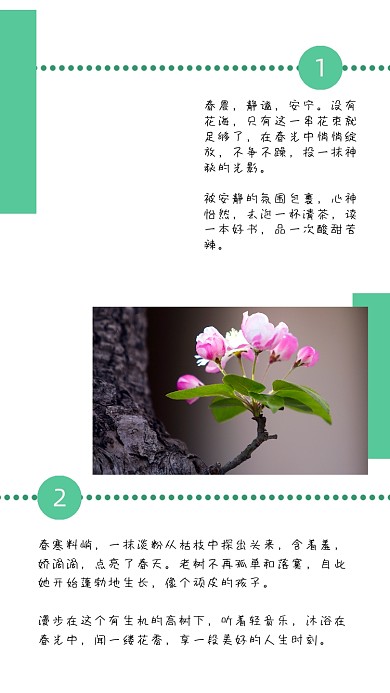 文艺清新美好心情立春春天公众号竖版配图