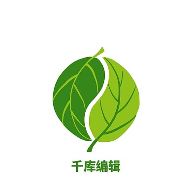 绿色树叶八卦logo