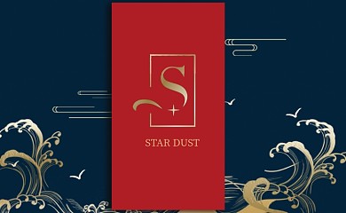 深蓝色中国风名片