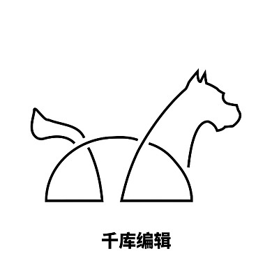 马矢量logo线性