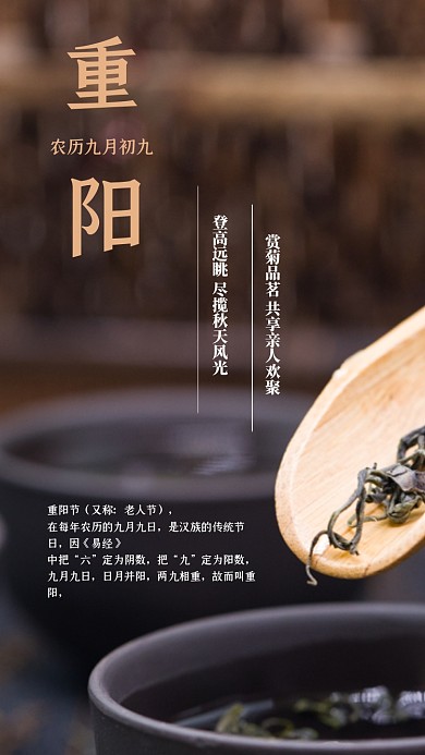 重阳节简约文章配图