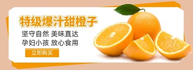 水果橙子电商促销banner