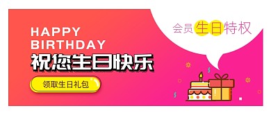 会员生日特权活动公众号首图