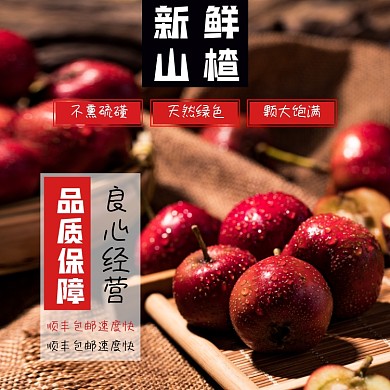 山楂水果食品淘宝主图直通车模板