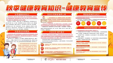 秋季健康教育宣传展板