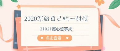 粉色文艺2020个人总结新媒体首图
