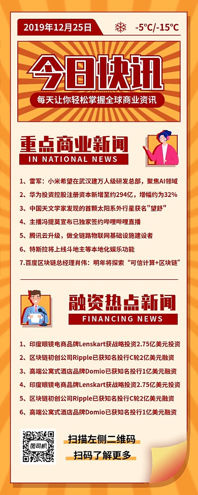 日签月签每日资讯手机海报