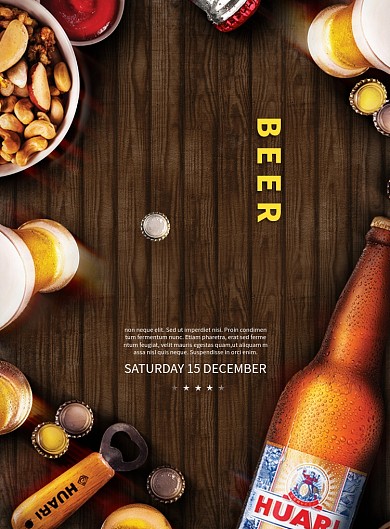 创意时尚啤酒海报