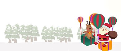 蓝色卡通圣诞老人圣诞快乐公众号首图