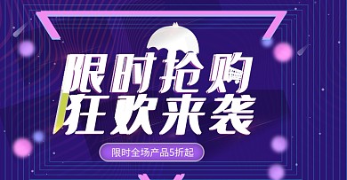 限时抢购时尚banner模板