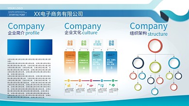 企业文化展板文化墙简约大气