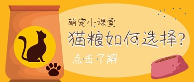 萌宠课堂猫粮选择公众号封面首图