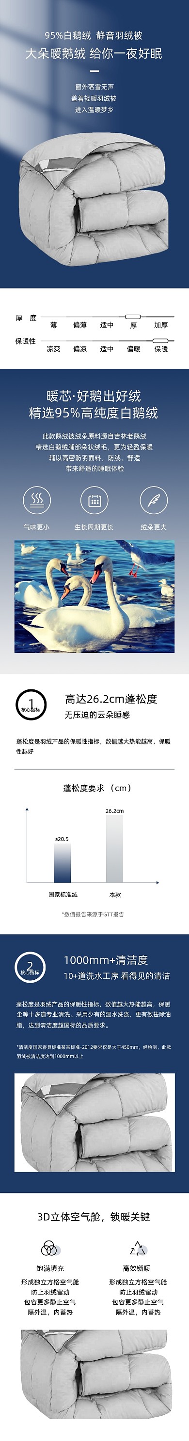 羽绒被鹅绒被日用洗护详情页