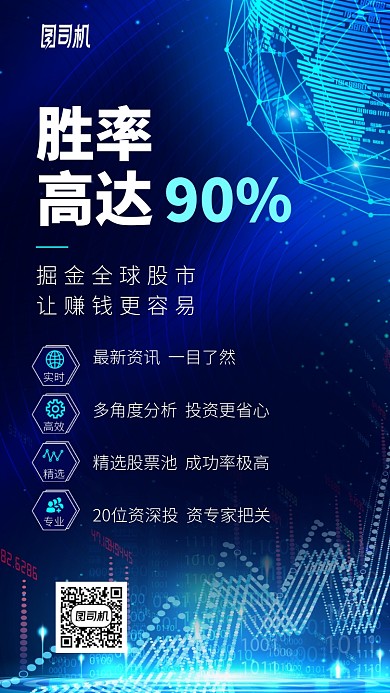 掘金全球股市手机海报