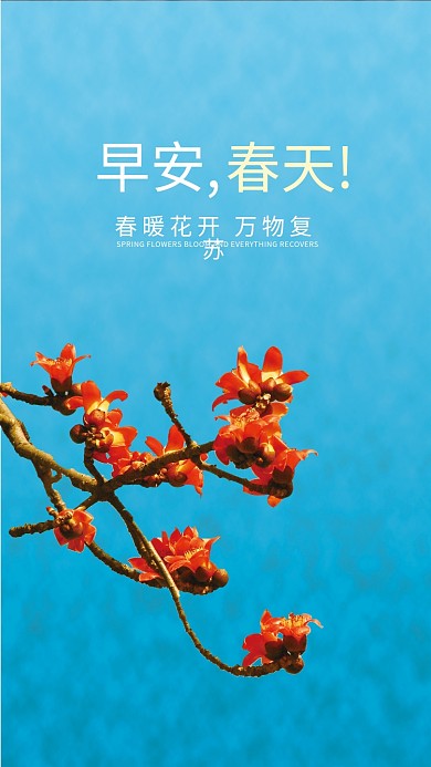 早安 春天 节日海报