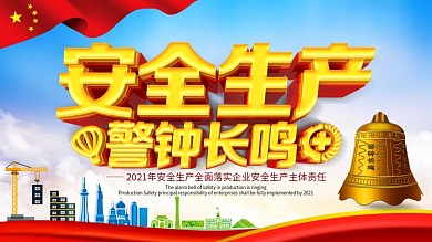 生产安全展板模版