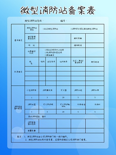 消防站表海报安全防火表格战备展板