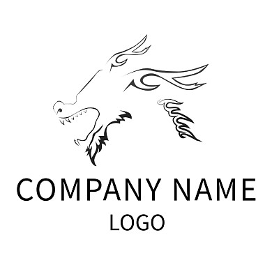 黑色线条龙头LOGO