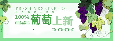 鲜果葡萄上新电商促销banner