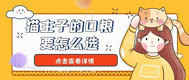 猫咪口粮怎么选首图卡通黄色