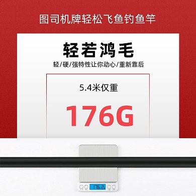 图司机牌钓鱼竿重量展示简约主图