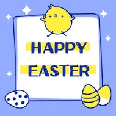 复活节快乐可爱小鸡公众号次图