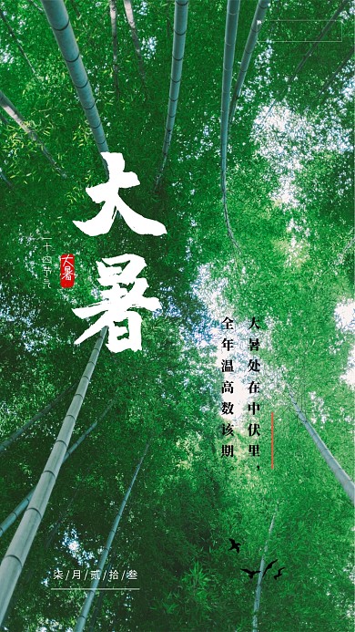 创意时尚节气海报大暑