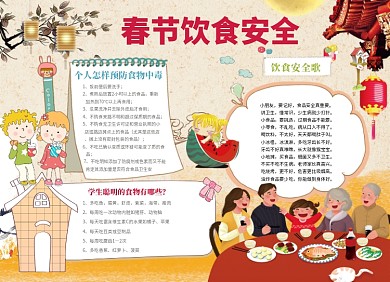 春节安全饮食小报