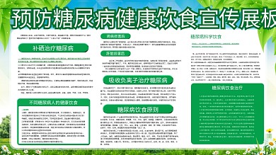 预防糖尿病健康饮食宣传展板