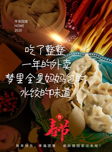 春节回家过年语录系列海报