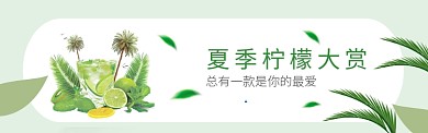 清新水果青柠电商淘宝促销banner