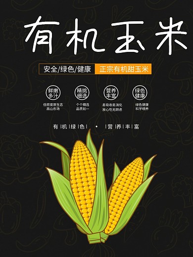 绿色有机植物玉米纯天然营养产品