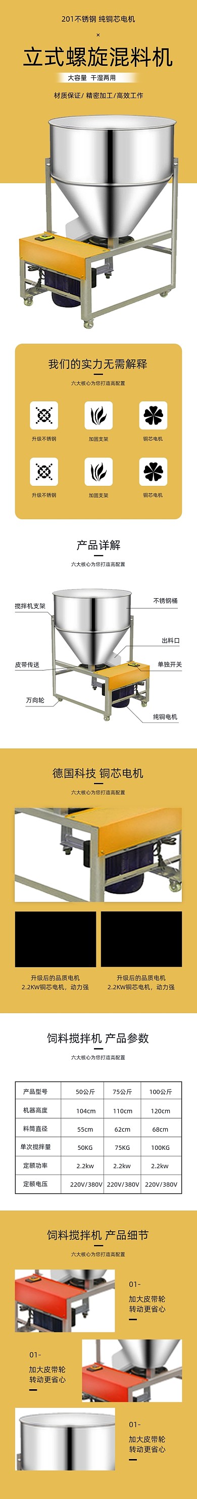 饲料搅拌机混合机数码电器详情页