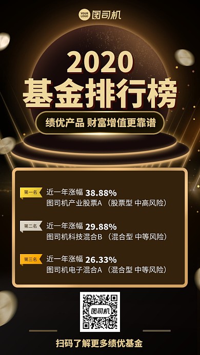 创意商务排行榜手机海报