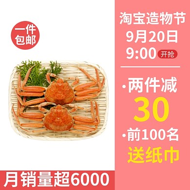 粉色黄色大闸蟹造物节打折优惠直通车