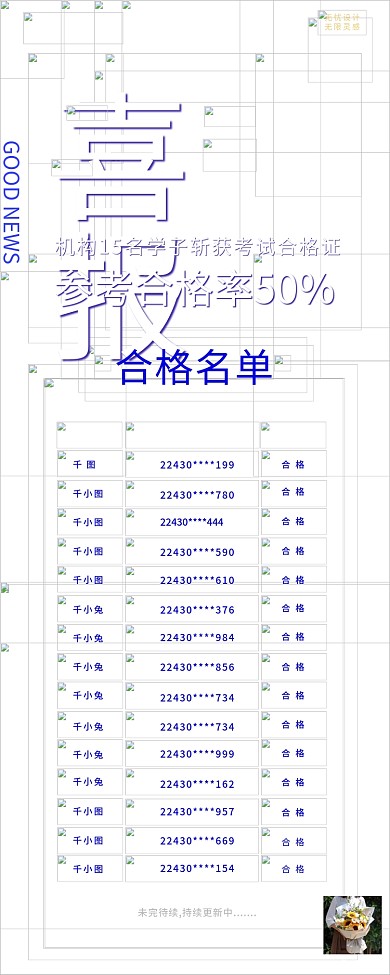 教育培训机构喜报手机海报