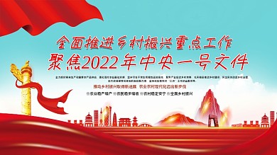 乡村振兴一号文件基层党建展板