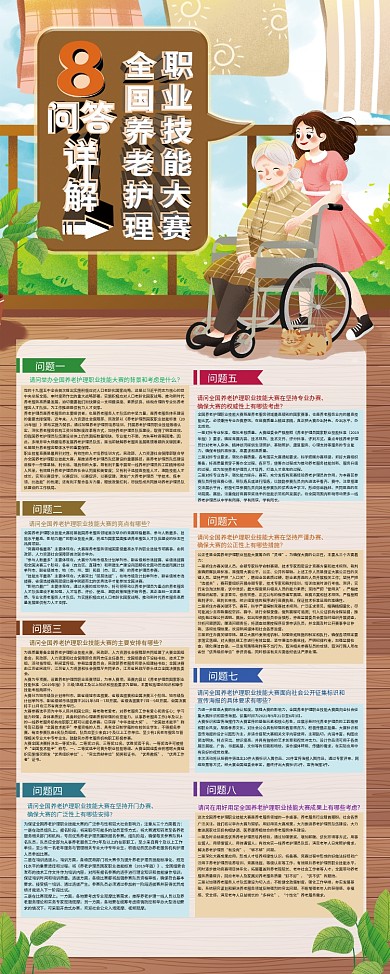 8问答详解全国养老护理职业技能大赛易拉宝