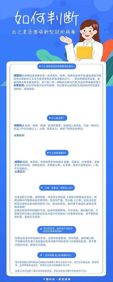 肺炎疫情如何判断自己否感染新型冠状病毒文章长图