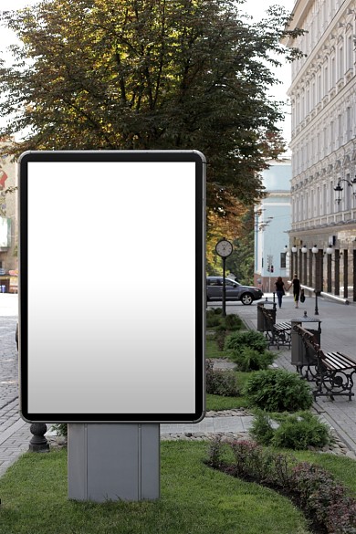 城市户外广告牌样机