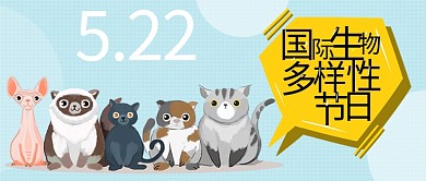 国际生物多样性节日插画风公众号首图