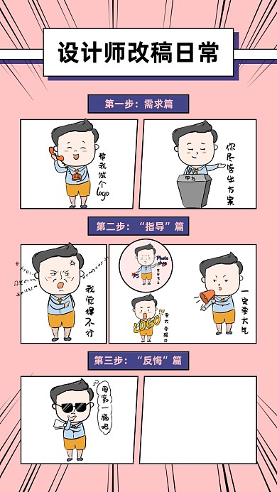漫画风设计师工作海报