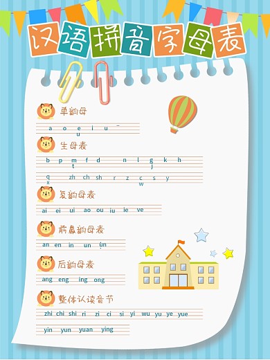 小孩学拼音表儿童学习背景
