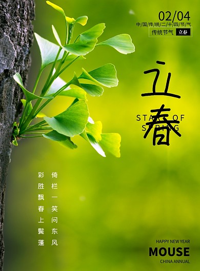 简约大气立春二十四节气海报