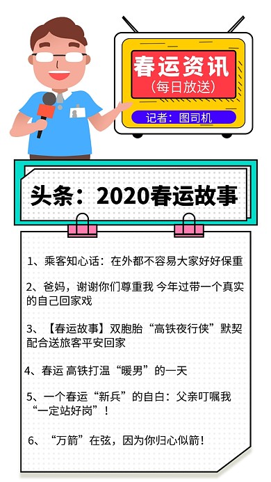 简约大气春运资讯海报