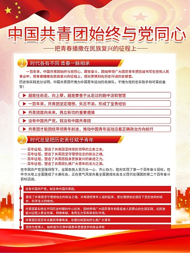 庆祝共青团向上攀▶一百年来大会讲话系列海报
