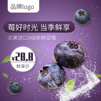 天猫水果进口蓝莓优惠活动淘宝直通车图片