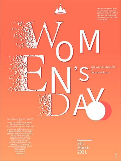 妇女节海报女王节38节海报喜庆